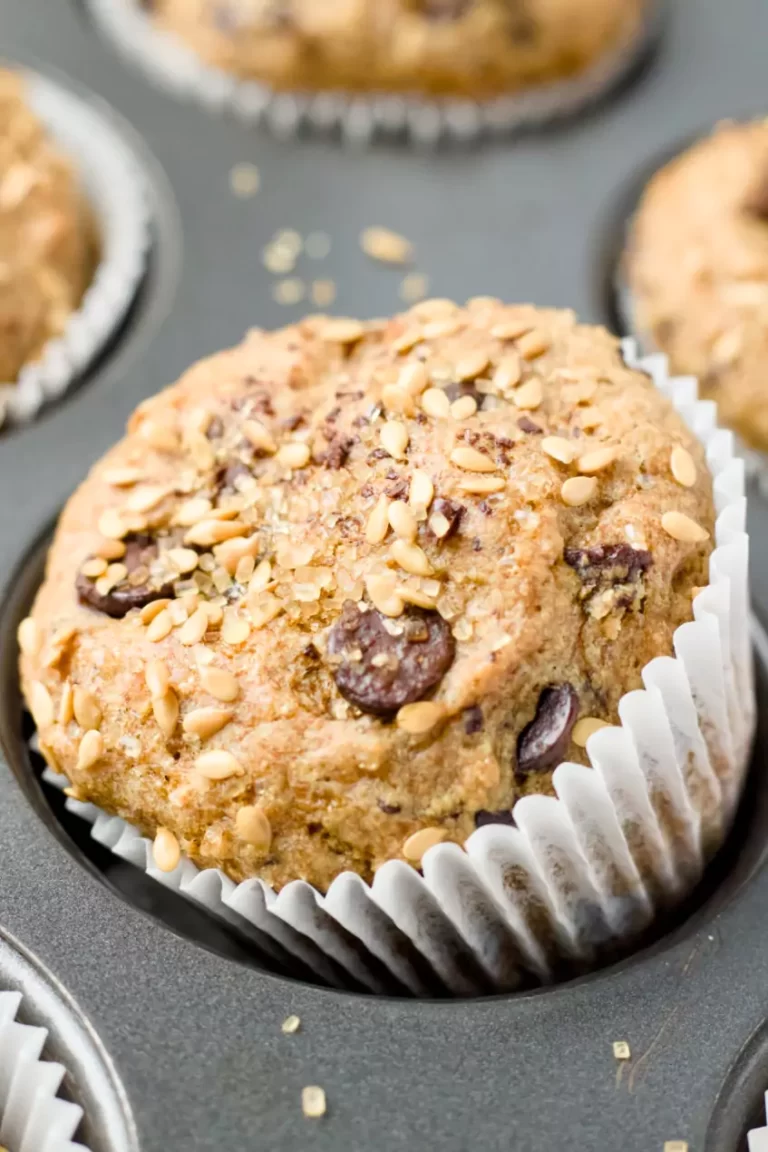 Healthy Flaxseed Chocolate Chip Muffins
