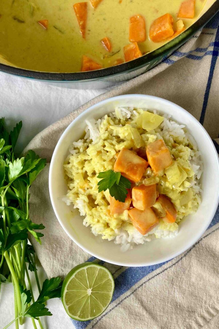 Sweet Potato Lime Coconut Curry (easy recipe)