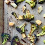 Roasted potatoes and crispy broccoli