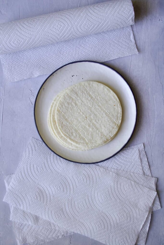 tortillas and paper towels