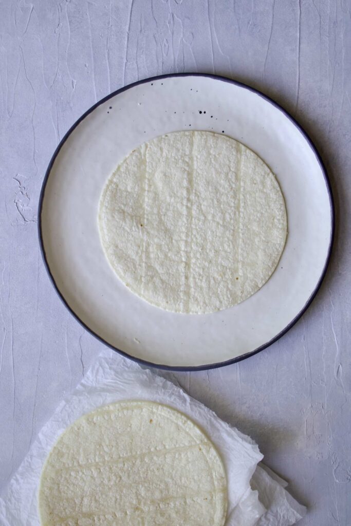tortilla on plate