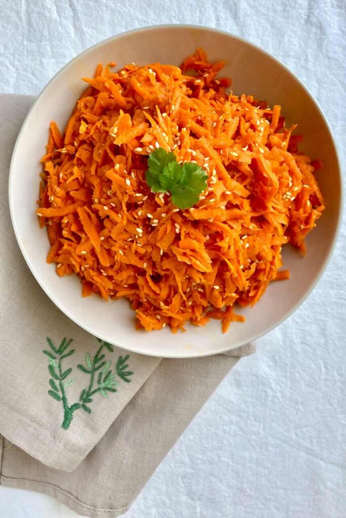 5-Minute Korean Carrot Salad (Simple & Tasty)