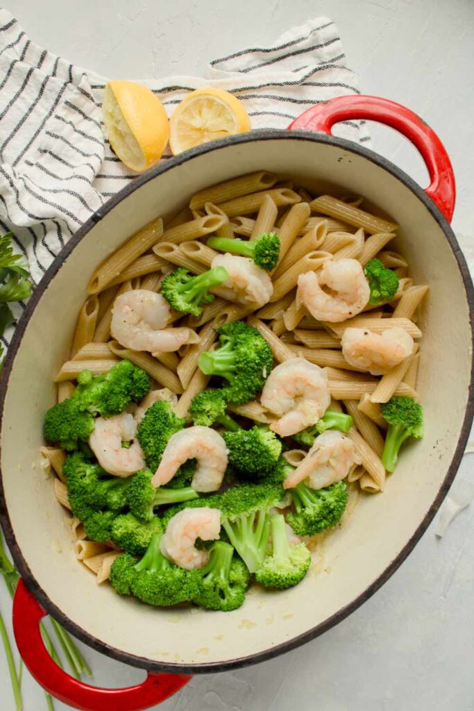 20-Minute Broccoli and Shrimp Pasta