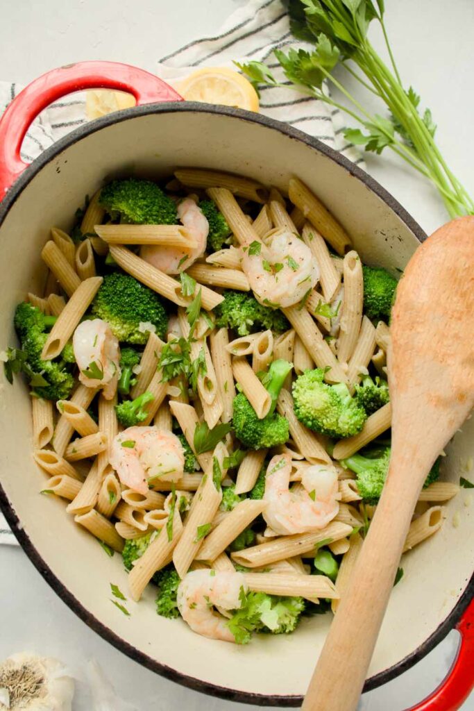 20-Minute Broccoli and Shrimp Pasta