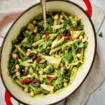 Vegetarian Pasta with Blended Spinach Artichoke Sauce