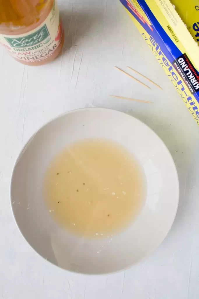 Homemade Fruit Fly Trap with Apple Cider Vinegar