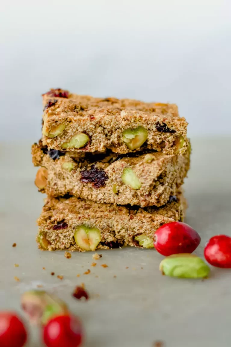 Cranberry and Pistachio Date Bars