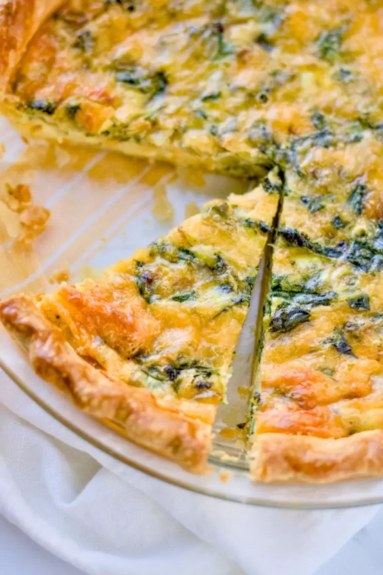 Spinach and Cheddar Quiche