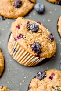 Whole Wheat Blueberry Muffins
