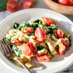 Scrambled Eggs with Spinach and Tomatoes