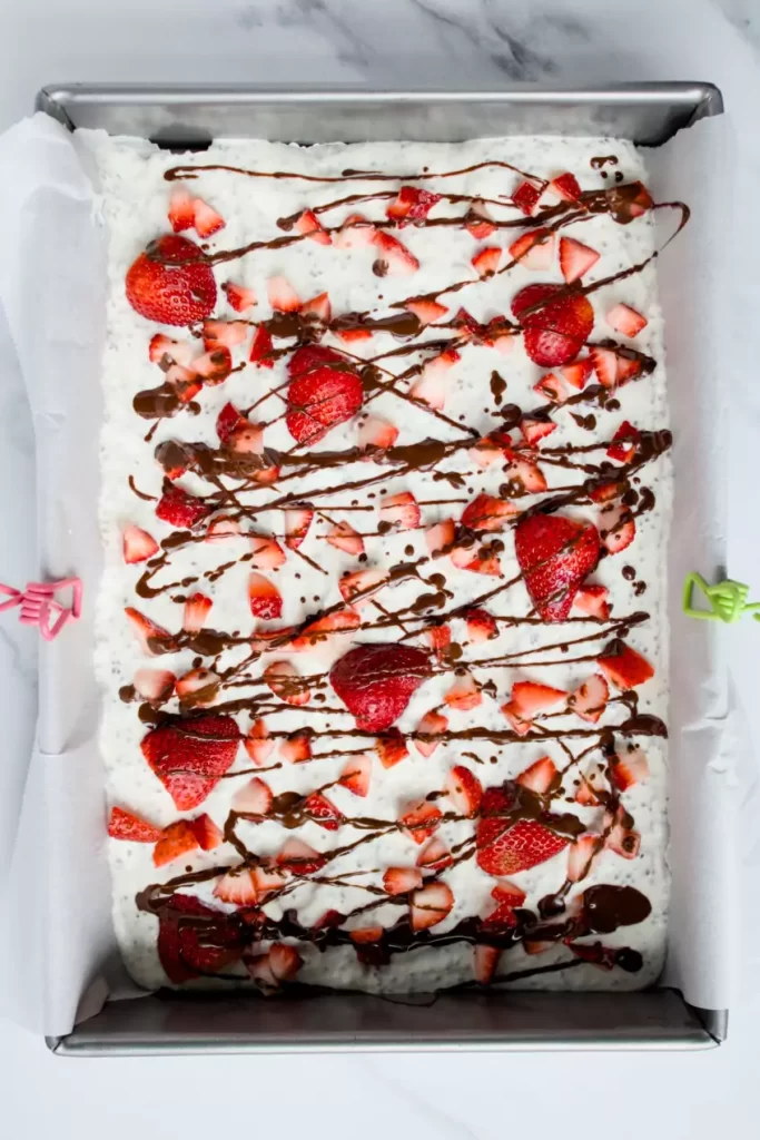 Strawberry Chia Seed Yogurt Bark