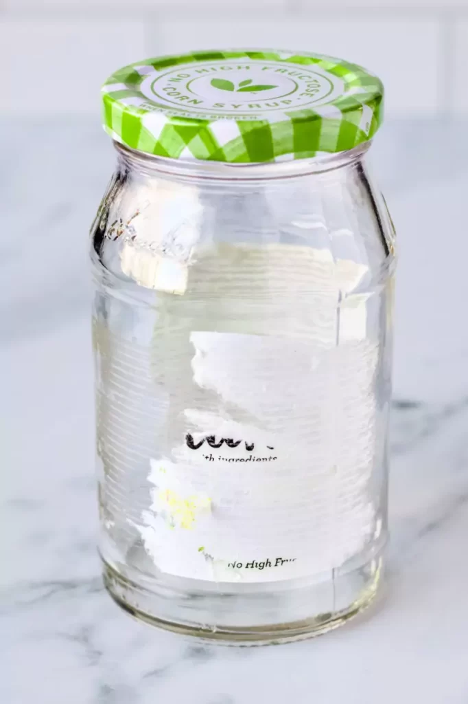 Remove Sticky Labels from Glass Jars