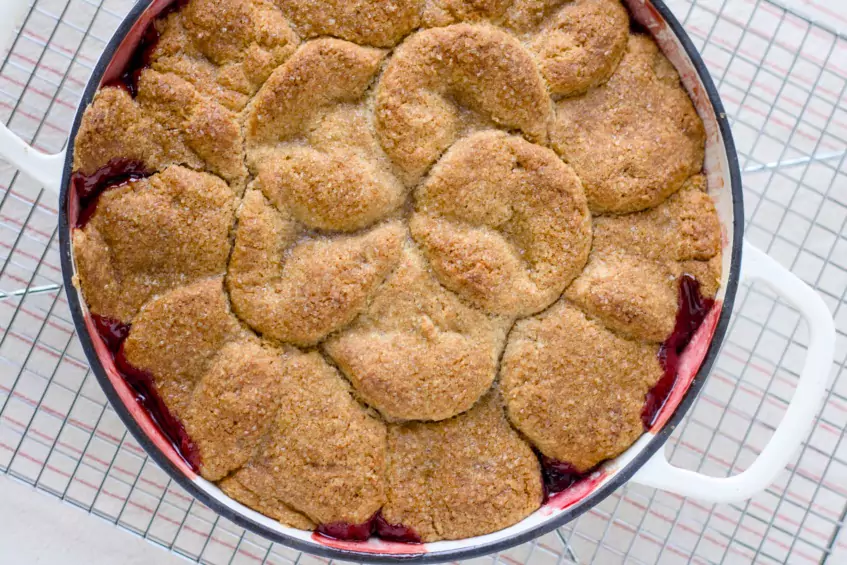 Cherry Cobbler (fresh or frozen cherries)