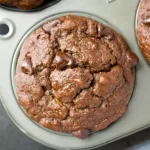 Chocolate Banana Yogurt Muffins with Chocolate Chips