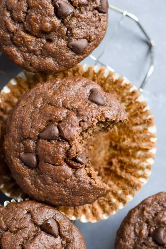 Chocolate Banana Yogurt Muffins