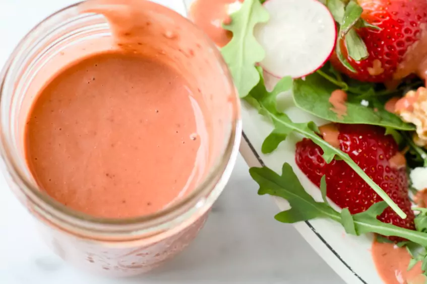 Pink Roasted Strawberry Balsamic Vinaigrette