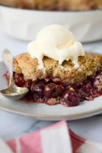 Cherry Cobbler (fresh or frozen cherries)