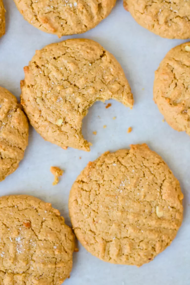 Chewy Peanut Butter Oat Cookies