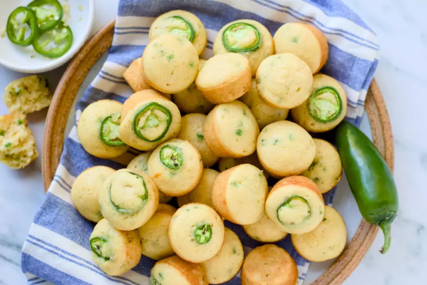 Mini Cornbread Muffins with Jalapeños