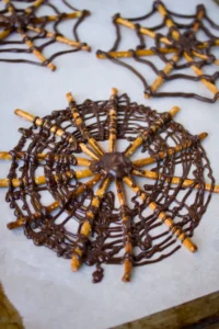 Pretzel Stick Spider Webs