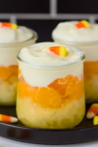 Greek Yogurt Candy Corn Fruit Parfaits