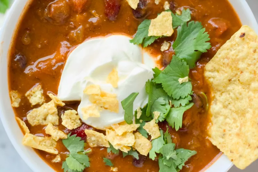 easy one pot vegetarian chili
