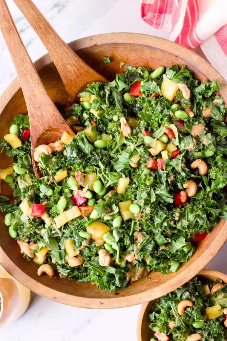 Thai Kale Salad with Peanut Dressing
