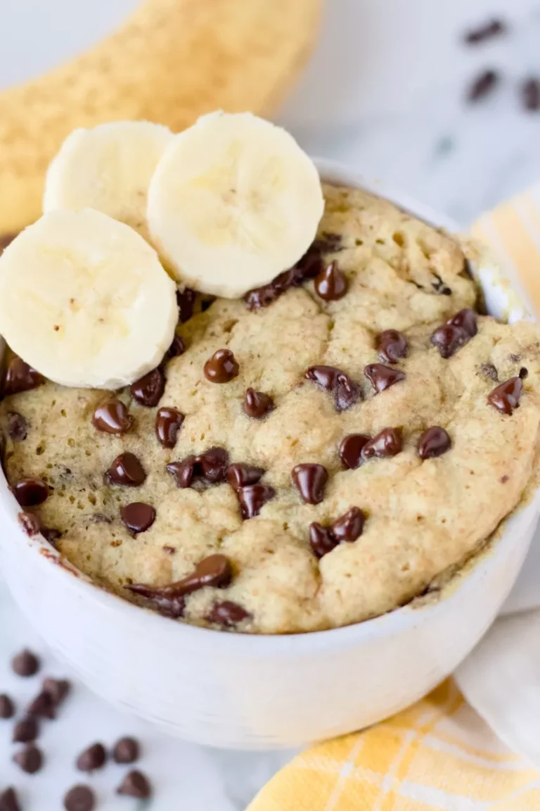 Healthy Chocolate Chip Banana Mug Cake